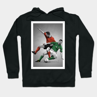 Roy Keane v Marc Overmars  - Ireland v Netherlands Lansdowne Road Artwork Hoodie